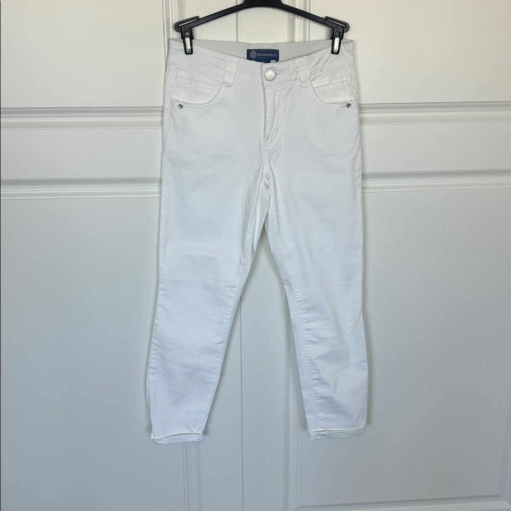 NWOT Democracy Cropped Ankle Skinny Jeans - White - Picture 3 of 6